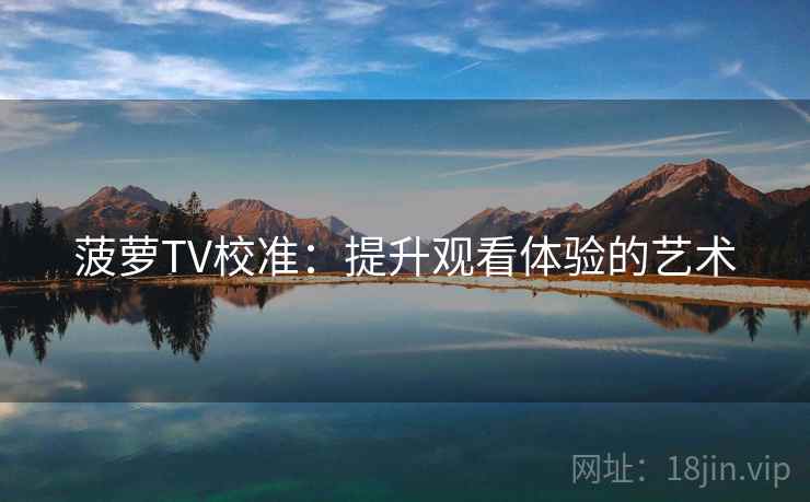 菠萝TV校准：提升观看体验的艺术