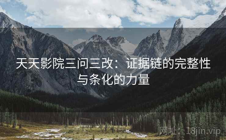天天影院三问三改：证据链的完整性与条化的力量